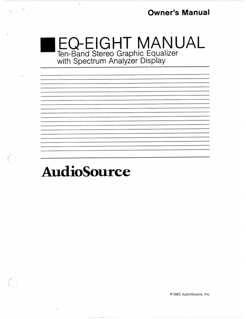 AudioSource EQ 8 User manual AudioSource EQ 8 User manual