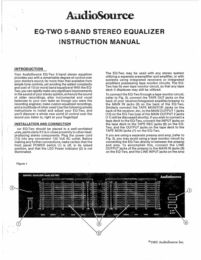 AudioSource EQ 2 User manual