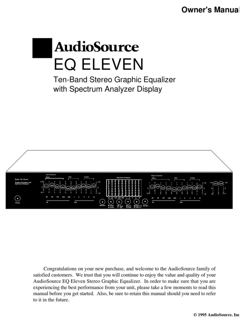 AudioSource EQ 11 User manual AudioSource EQ 11 User manual