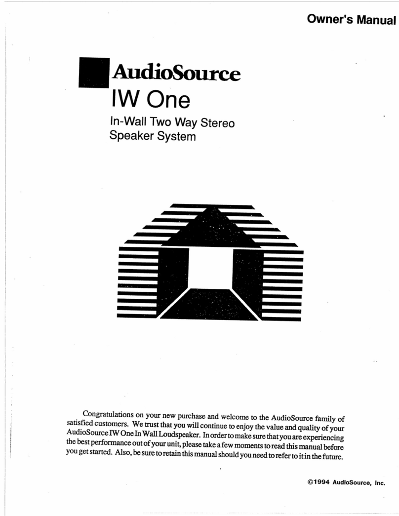 AudioSource IW One User manual