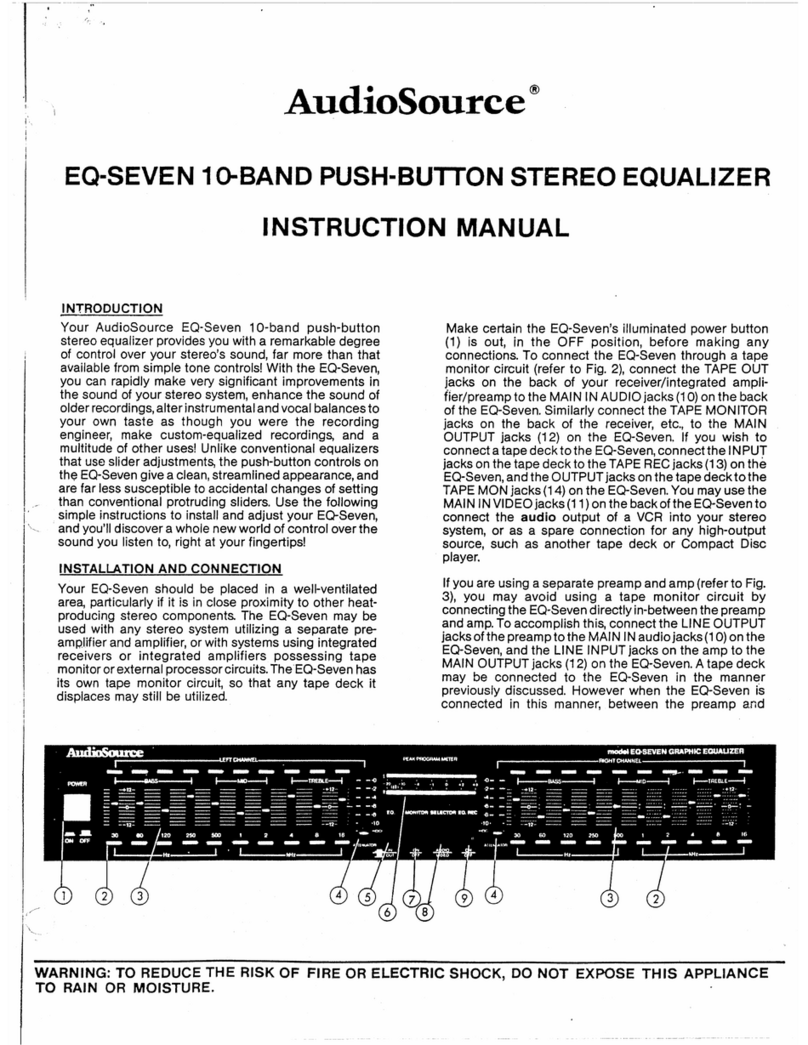 AudioSource EQ 7 User manual