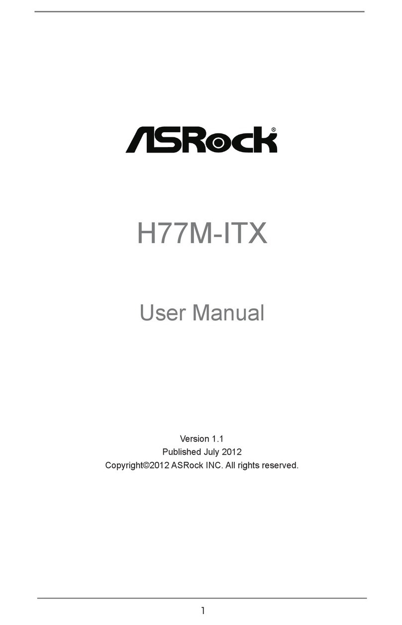 ASROCK H77M-ITX User manual