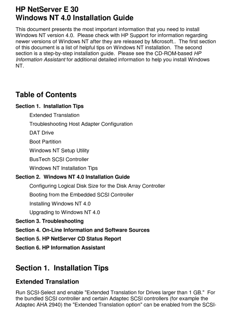 HP D6030A - NetServer - E50 User manual