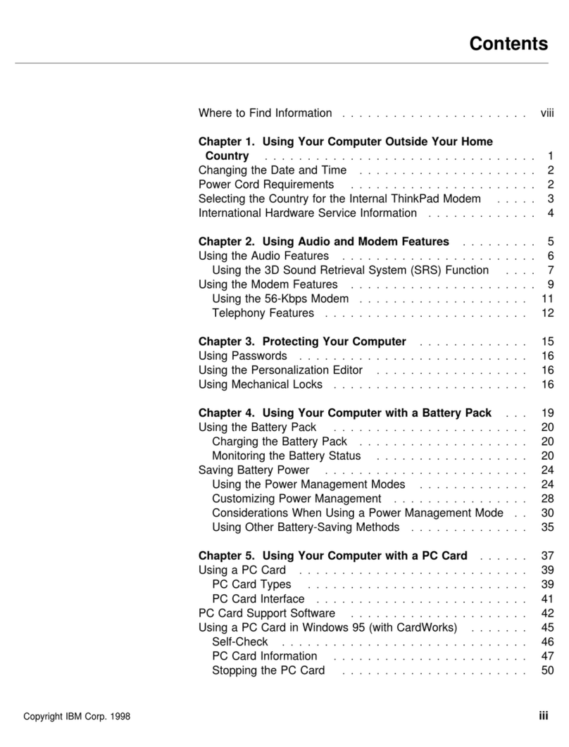 Lenovo ThinkPad 600 User manual