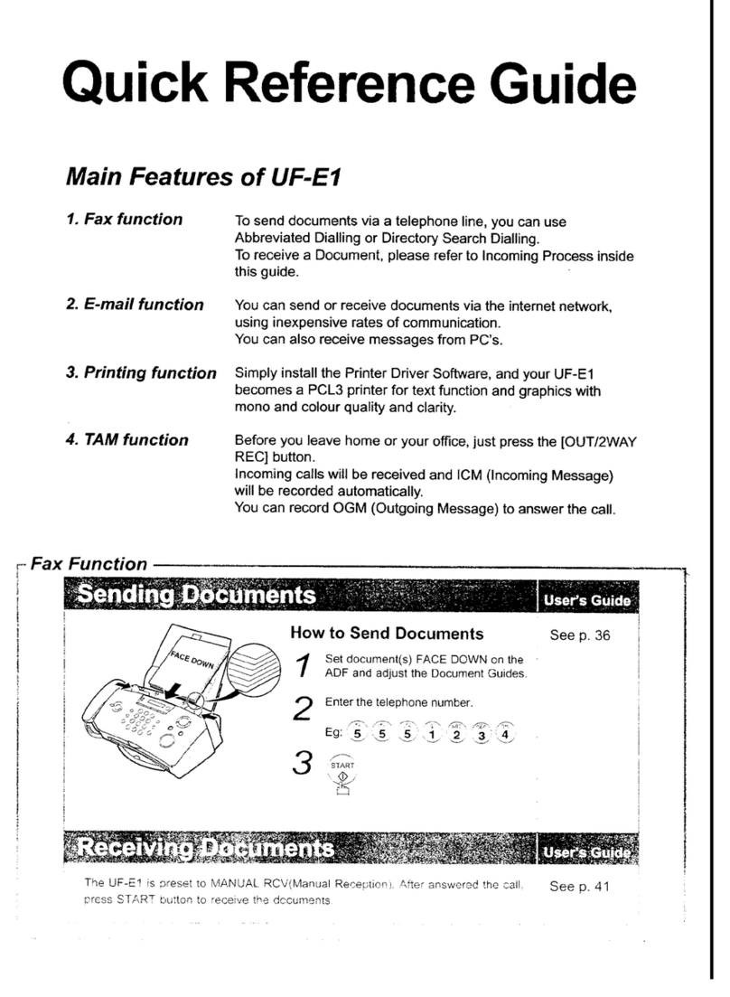 Panasonic UF-E1 User manual