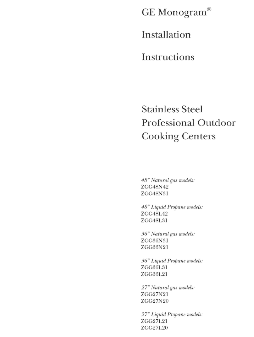 Monogram ZGG36N21 User manual