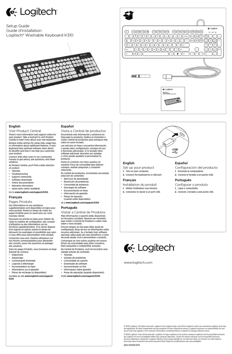 Logitech K310 User manual