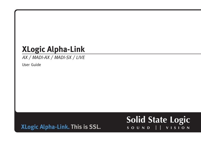 Solid State Logic XLogic Alpha-Link AX User manual