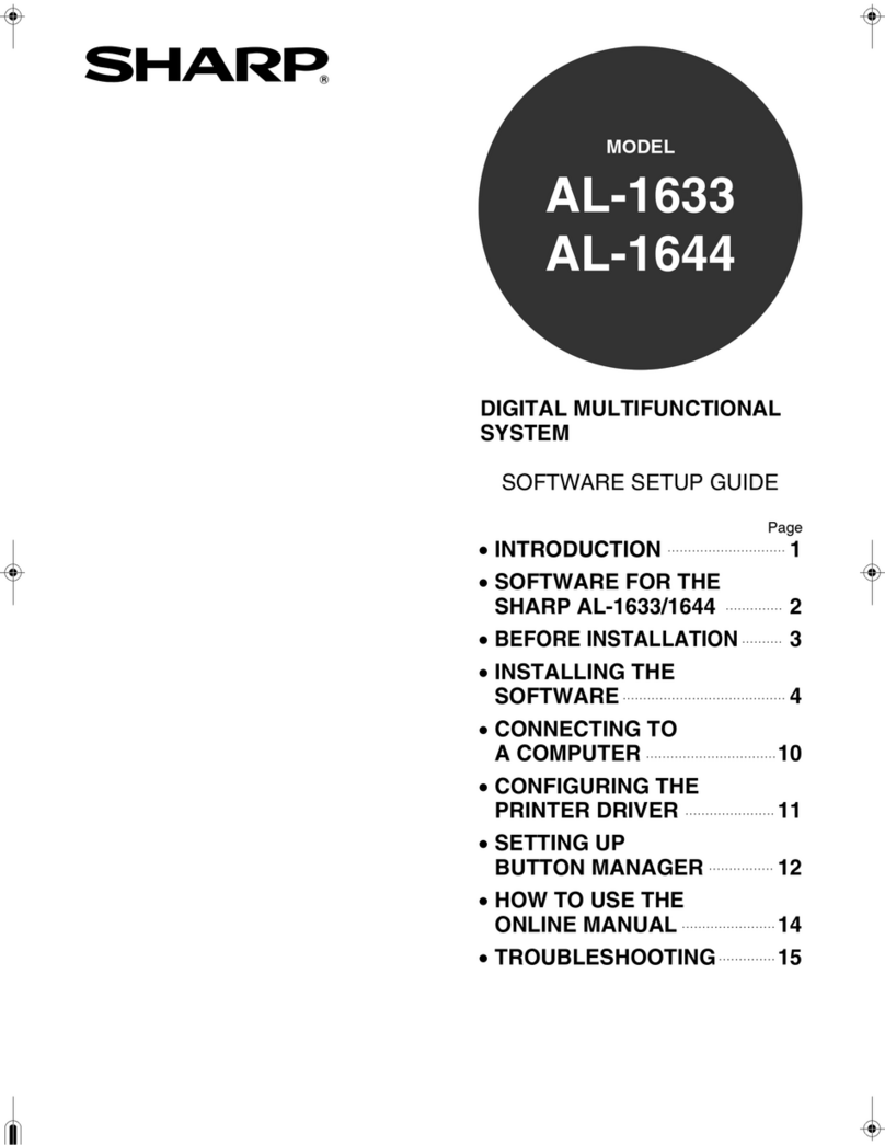 Sharp AL-1633 User manual