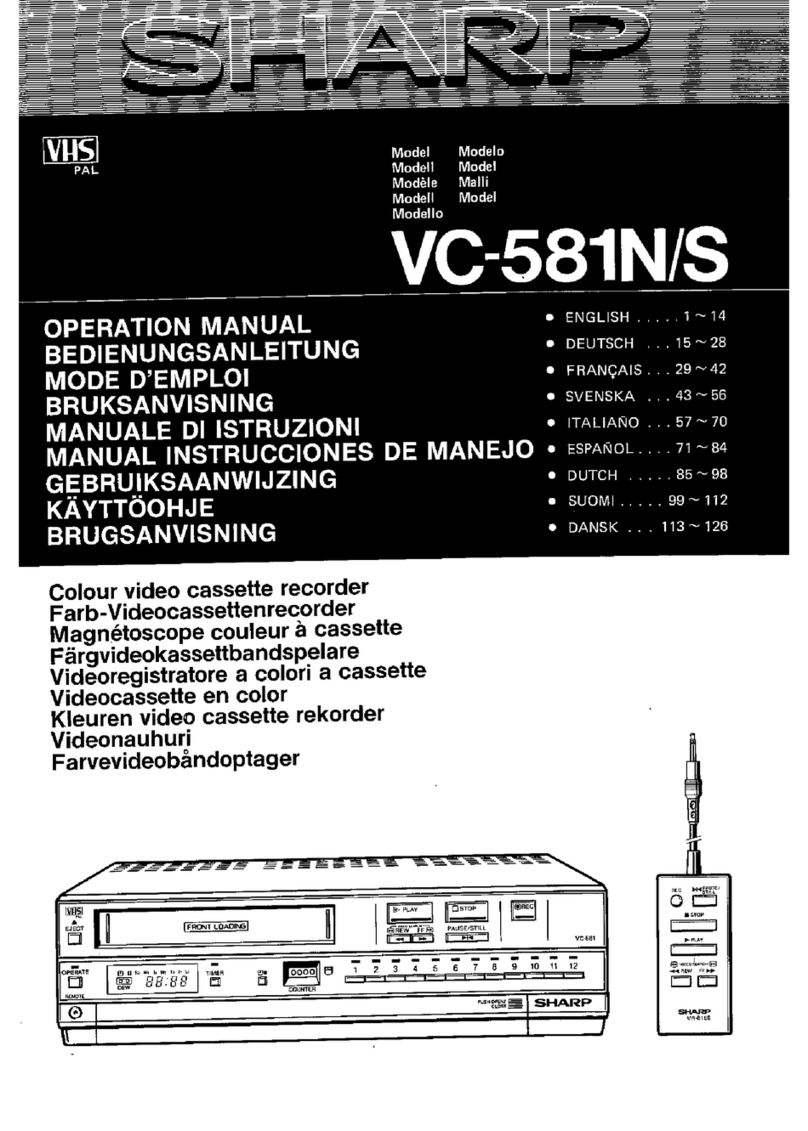 Sharp VC-581N User manual