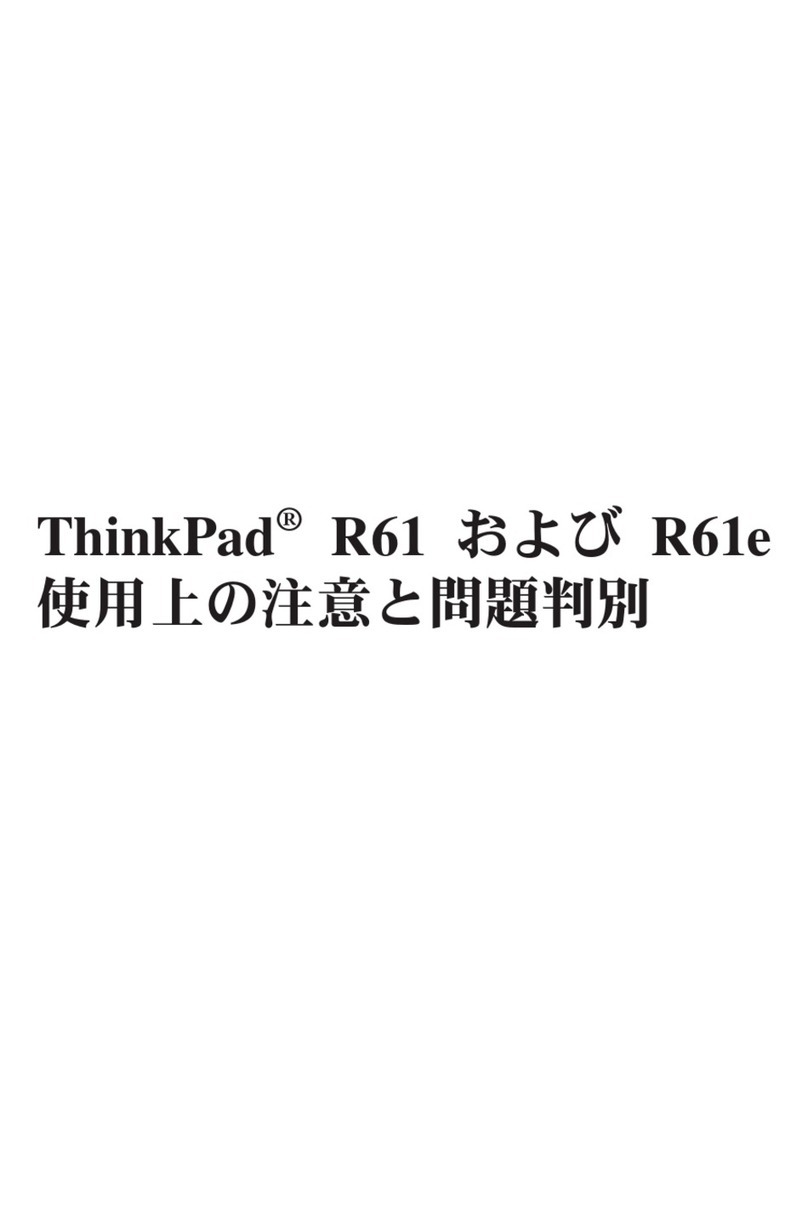 Lenovo ThinkPad R61e User manual