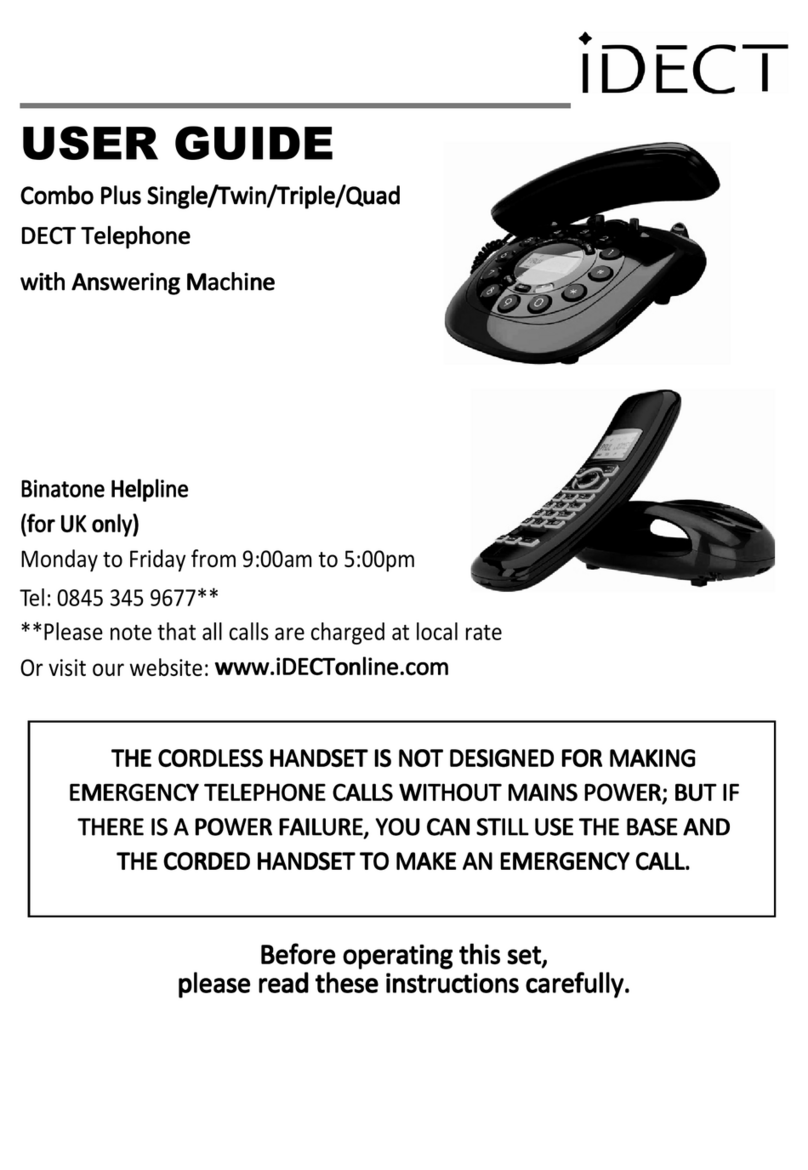 Binatone DECT Combo Plus Single User manual