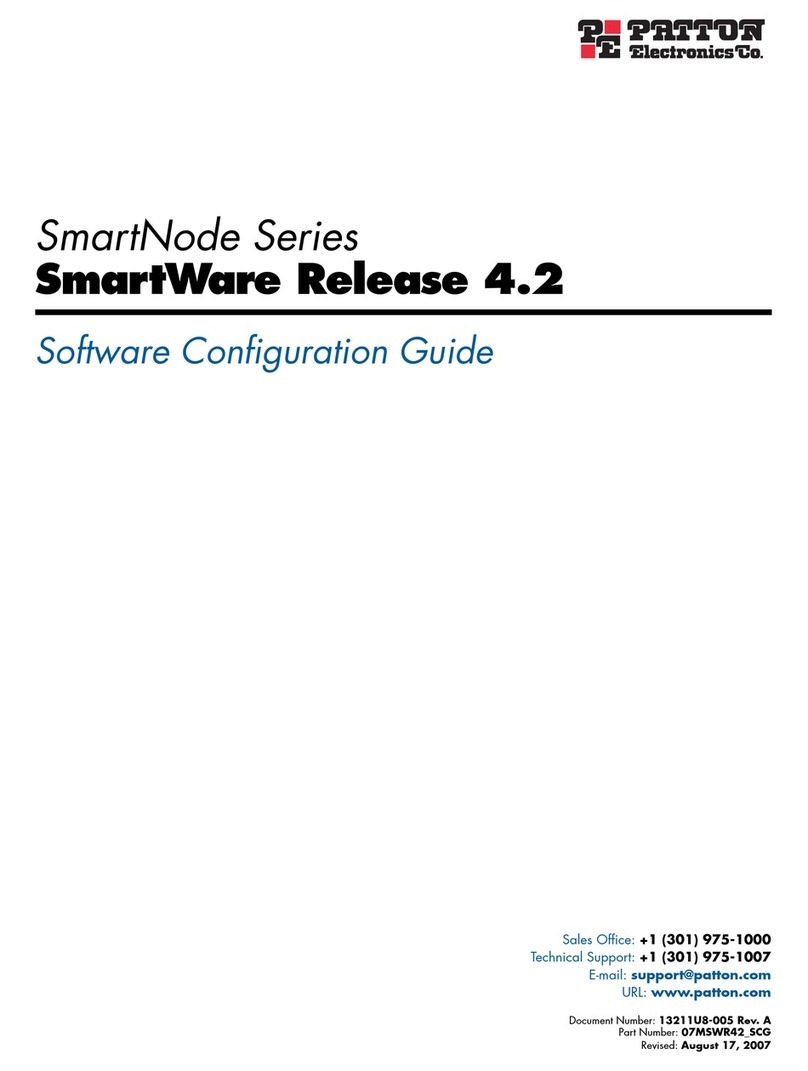 Patton electronics SmartNode Series User manual