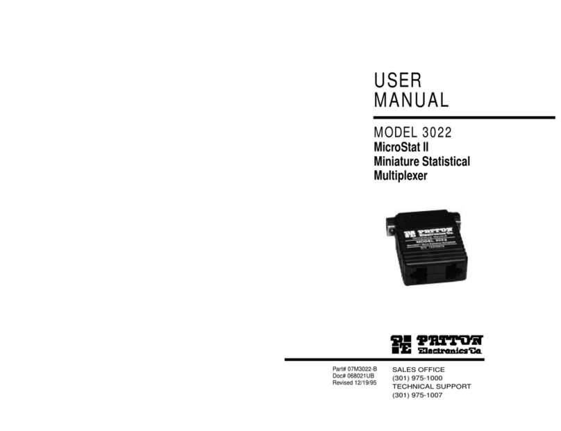 Patton electronics 3022 User manual