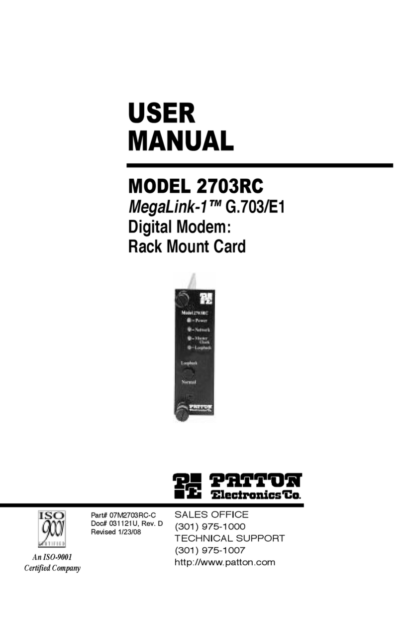 Patton electronics 2703RC User manual