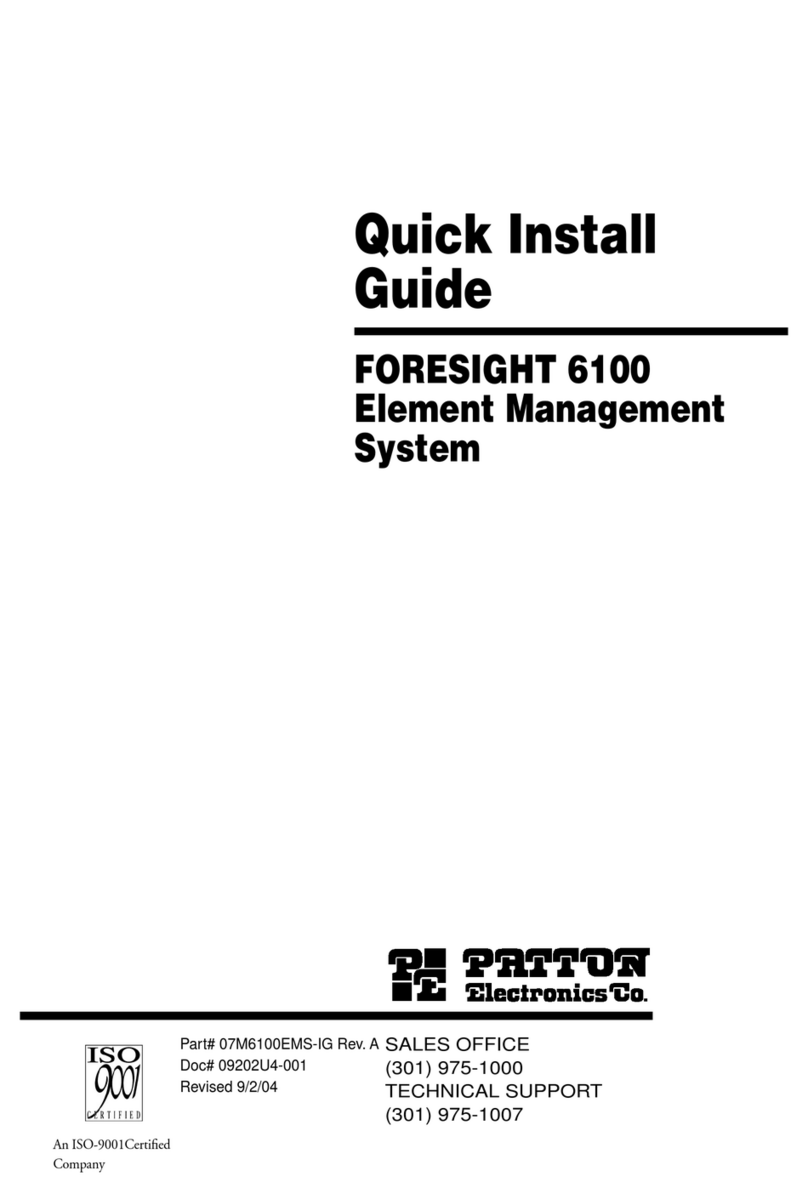 Patton electronics FORESIGHT 6100 User manual