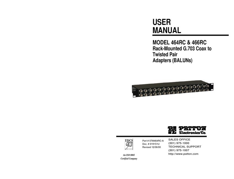 Patton electronics 464RC User manual
