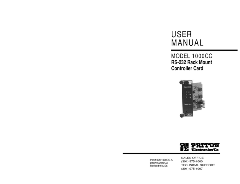 Patton electronics 1000CC User manual Patton electronics 1000CC User manual