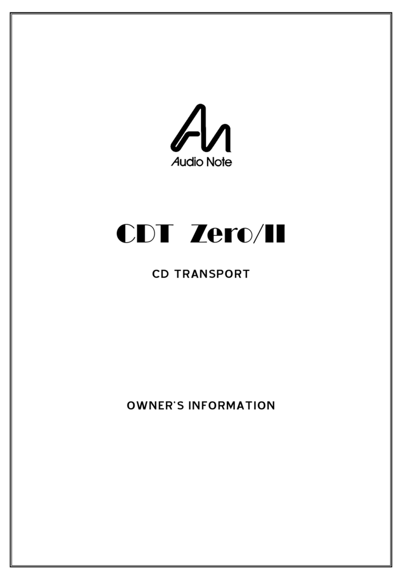 Audio Note CDT Zero/II Technical manual
