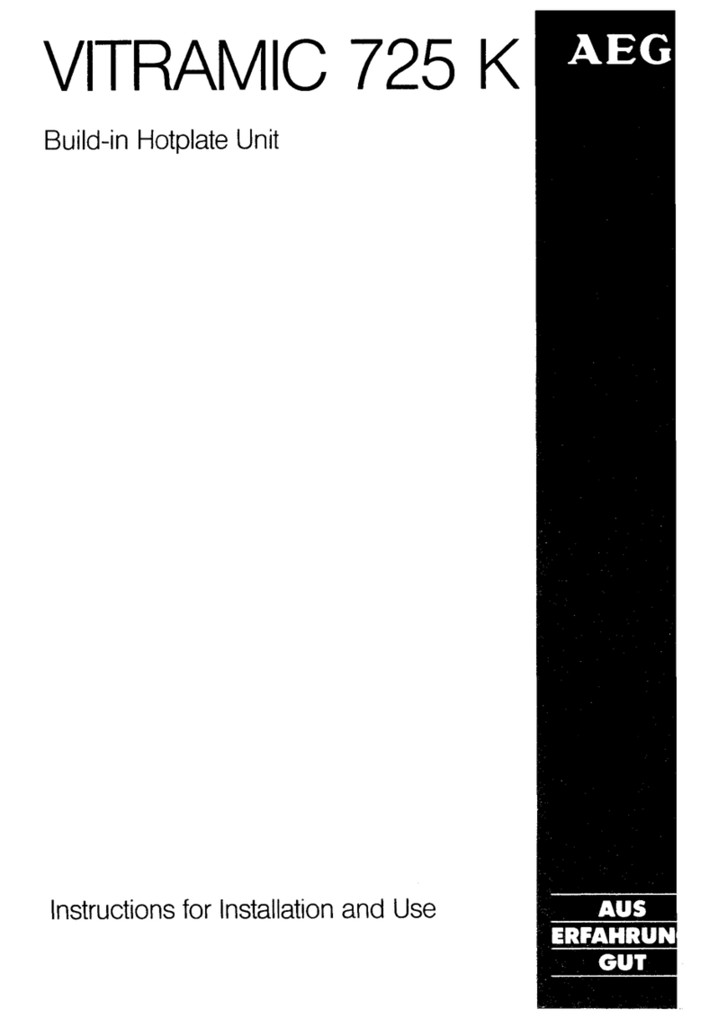 AEG VITRAMIC 725K User manual
