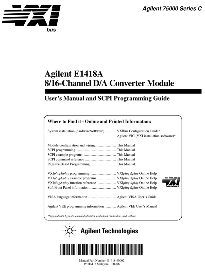Agilent Technologies E1418A User manual