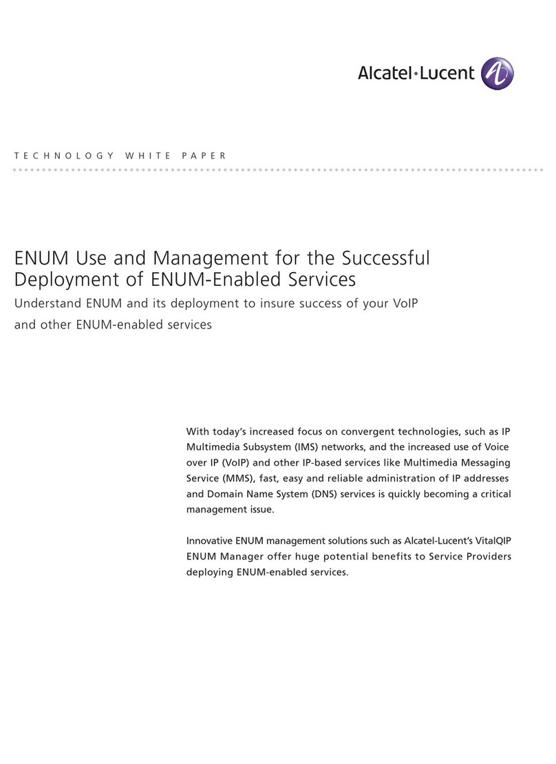 Alcatel-Lucent ENUM Quick reference guide