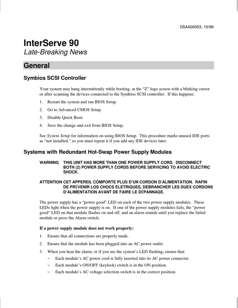Intergraph InterServe 90 User manual