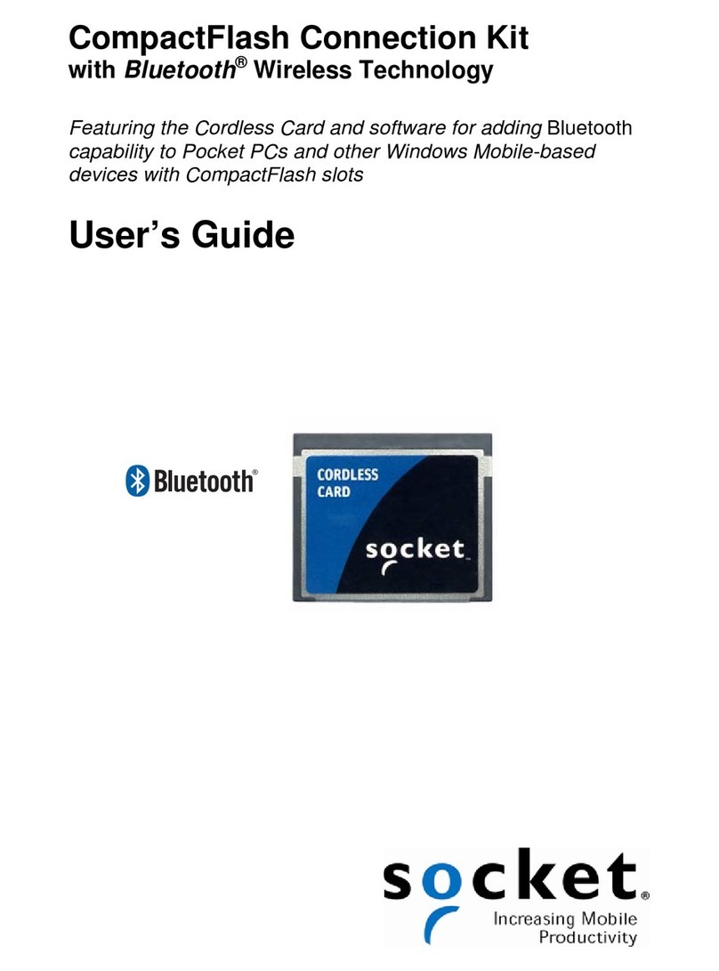 Socket CompactFlash Connection Kit User manual Socket CompactFlash Connection Kit User manual