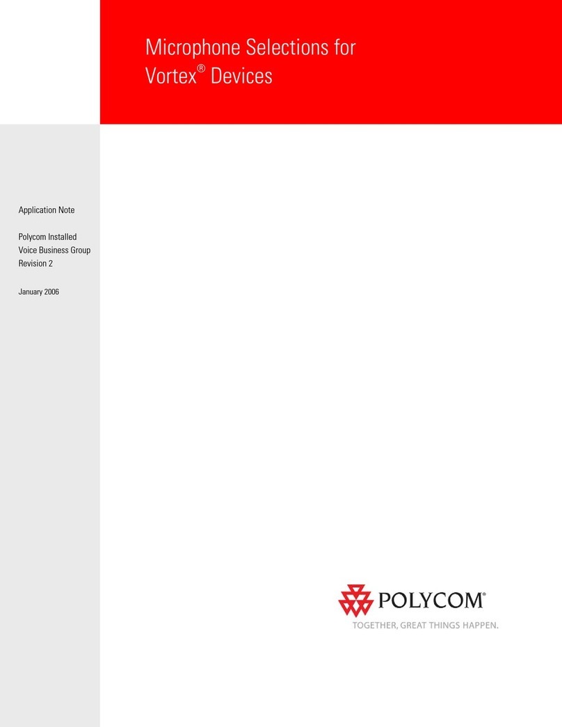 Polycom Vortex Installation and operating instructions