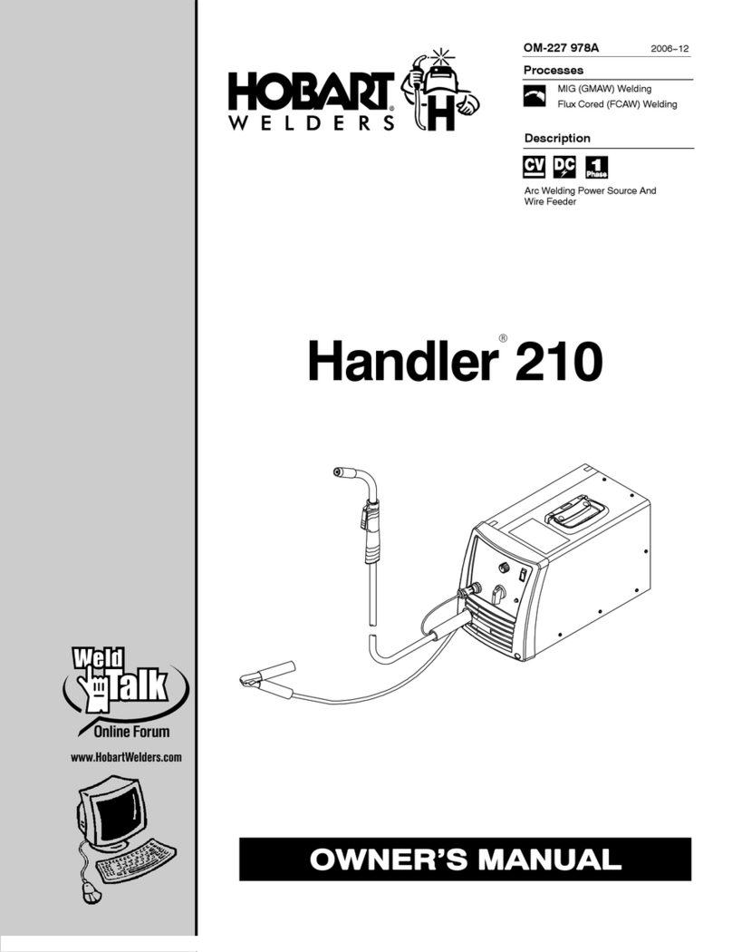 Hobart Welders Handler 210 User manual
