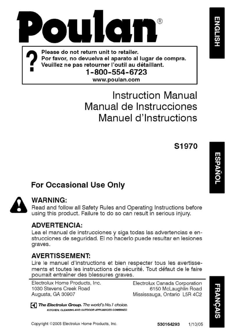 Poulan Pro S1970 User manual