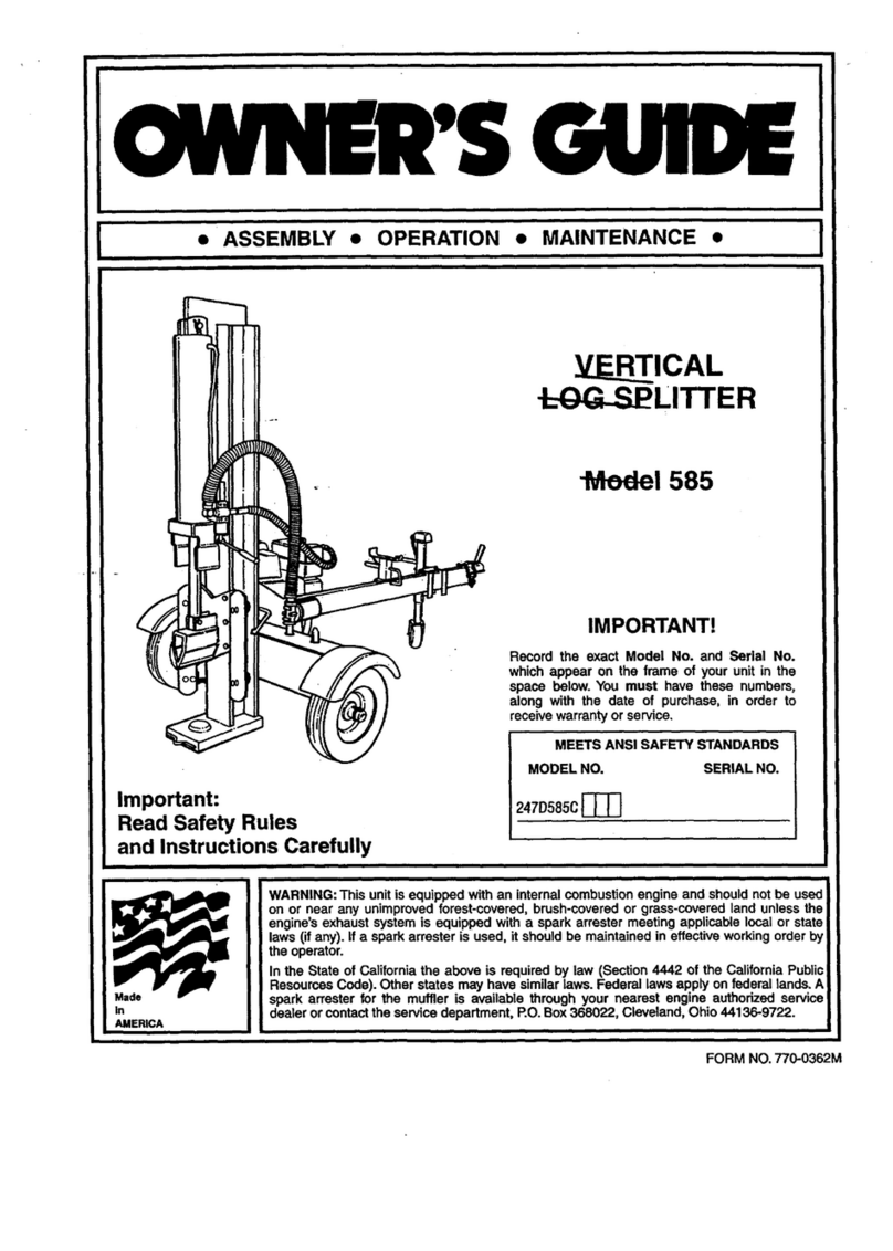 MTD 585 User manual
