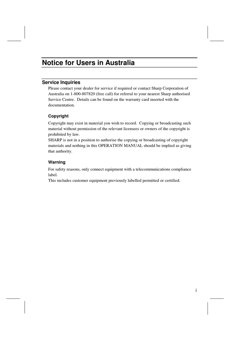 Sharp PC-AR10 User manual