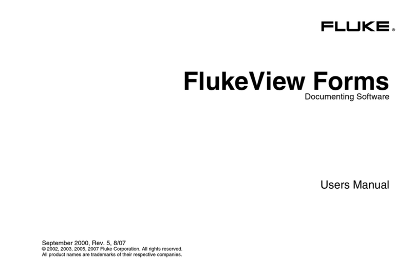 Fluke FlukeView Forms User manual