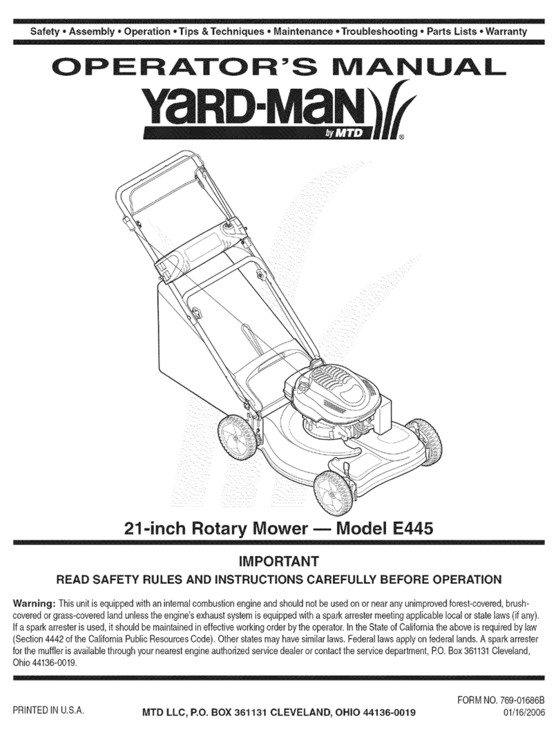 Yard-Man E445 User manual