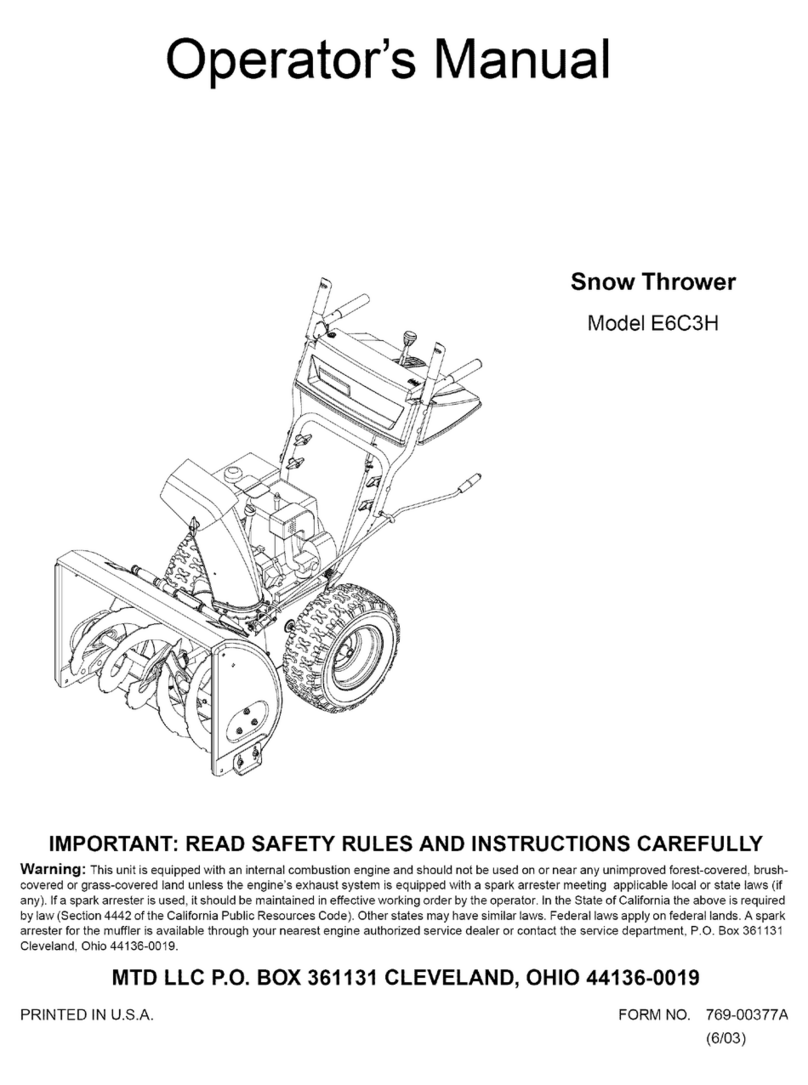 MTD E6C3H User manual