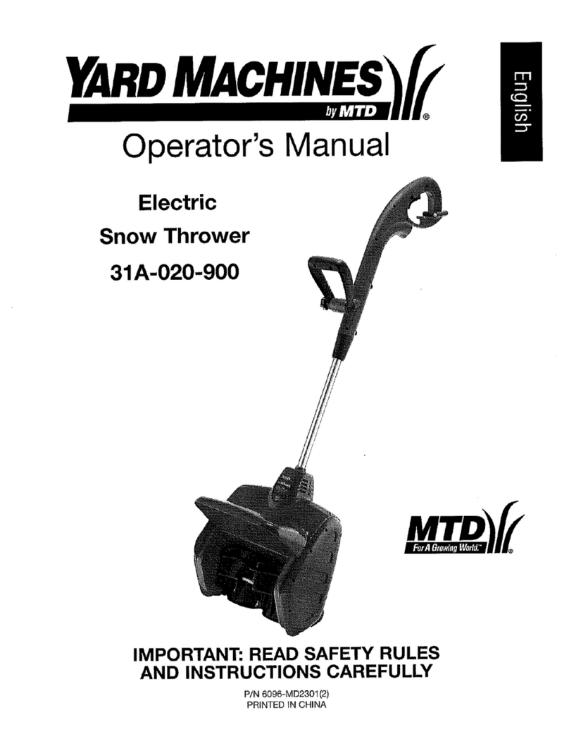 MTD Yard Machines 31A-020-900 User manual