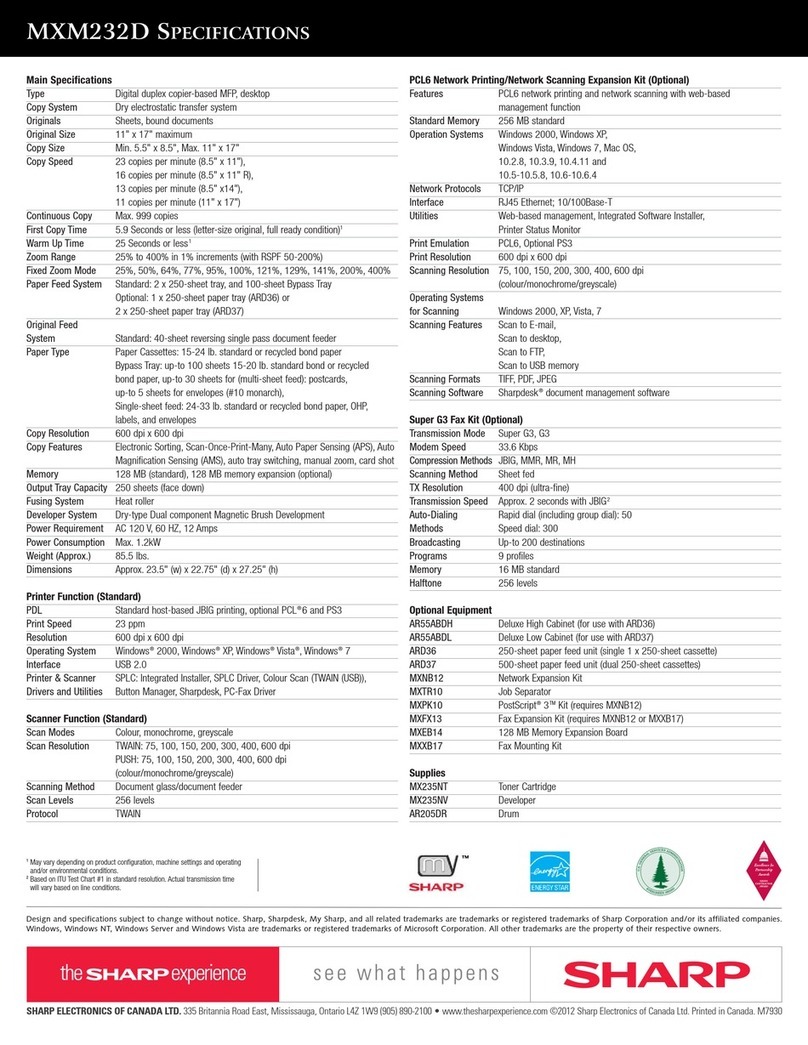 Sharp MX-M232D User manual