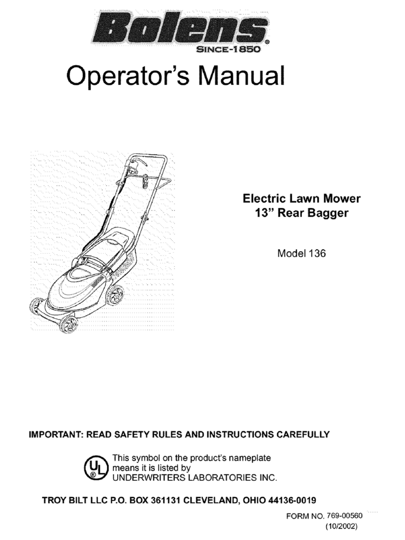 Bolens 136 User manual