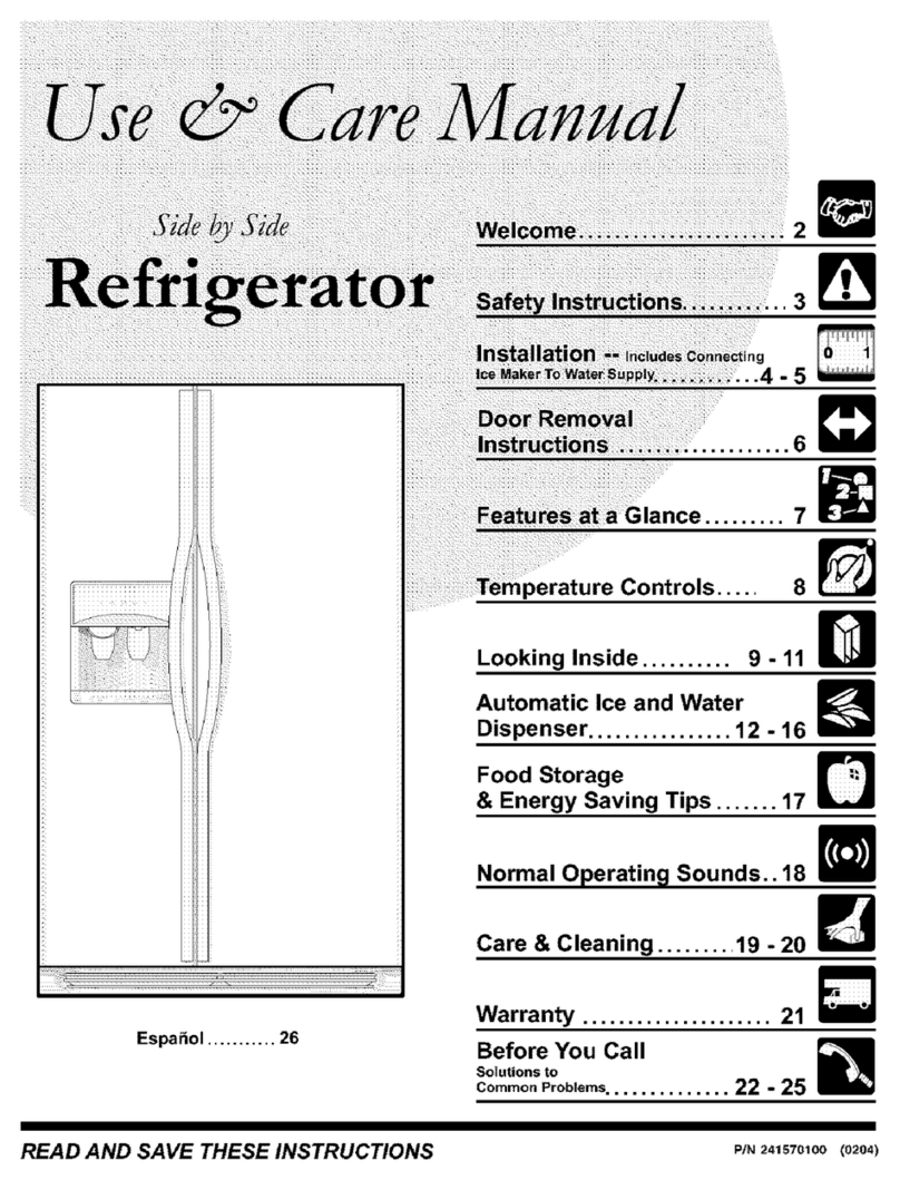 Frigidaire E23CS75DSS0 User manual