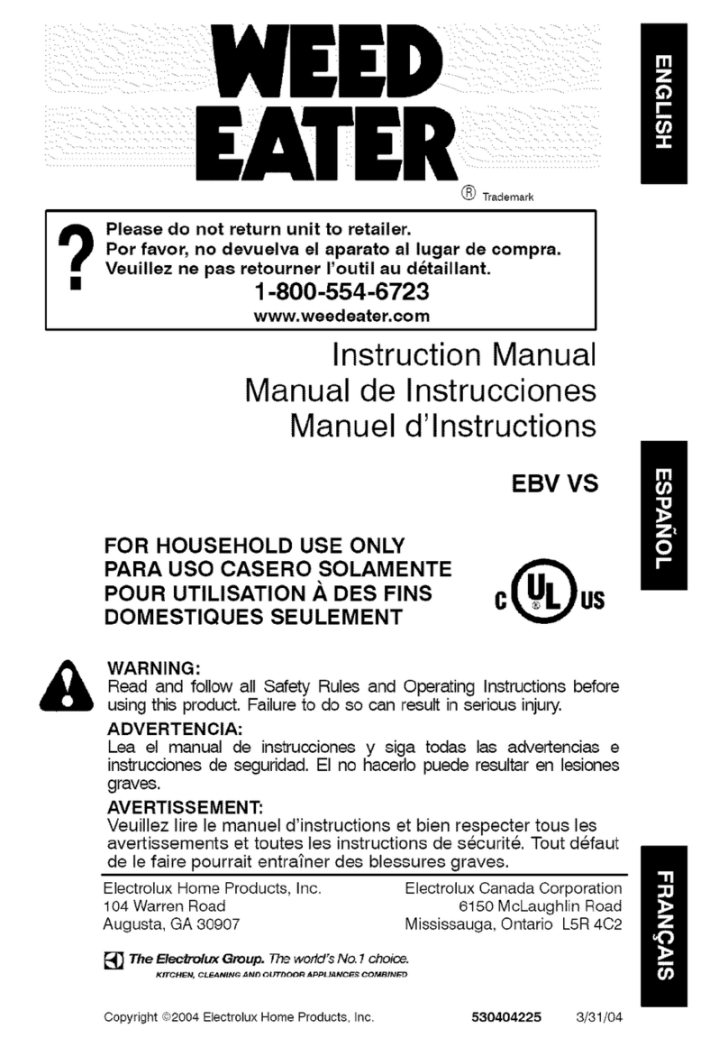 Weed Eater EBV VS User manual