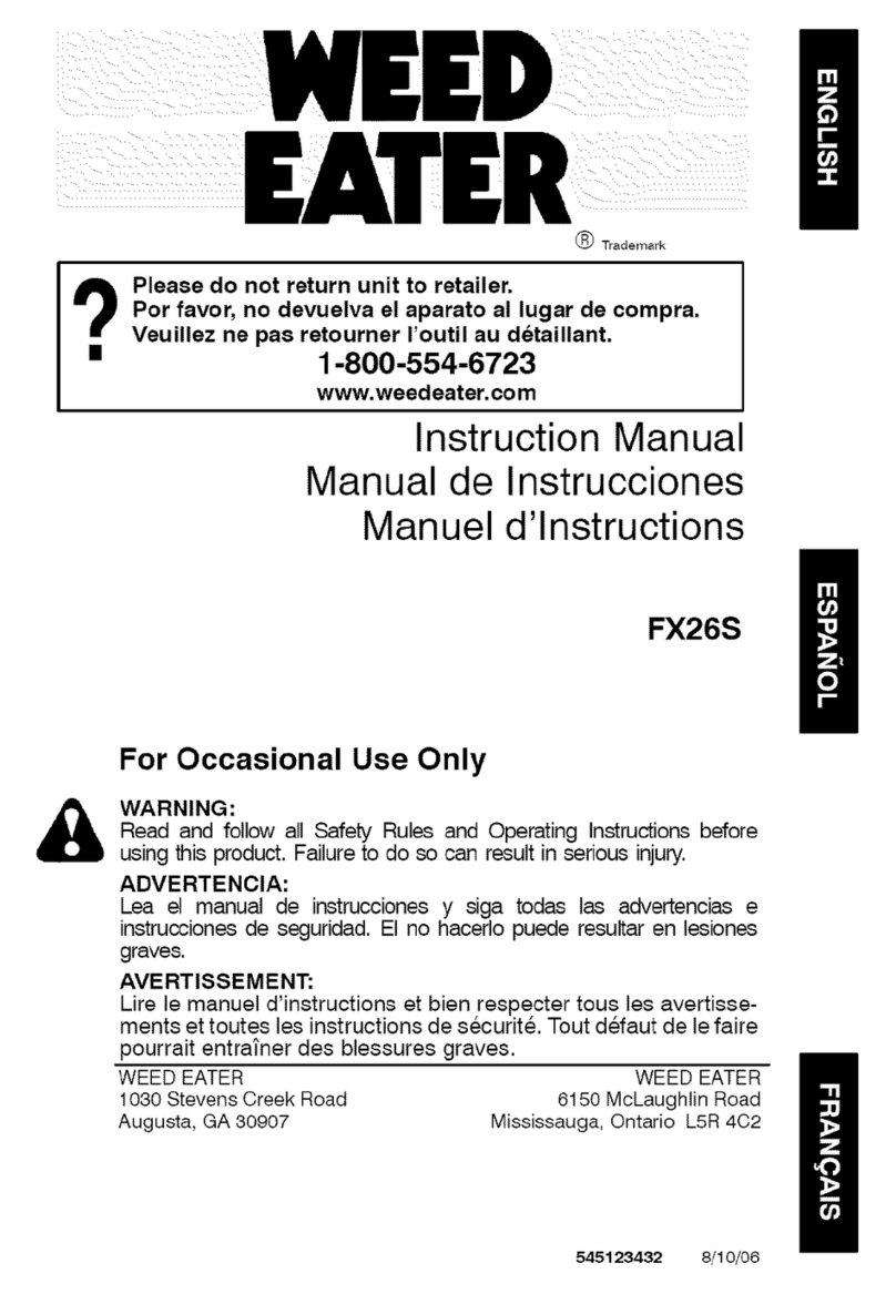 Weed Eater FX26S User manual