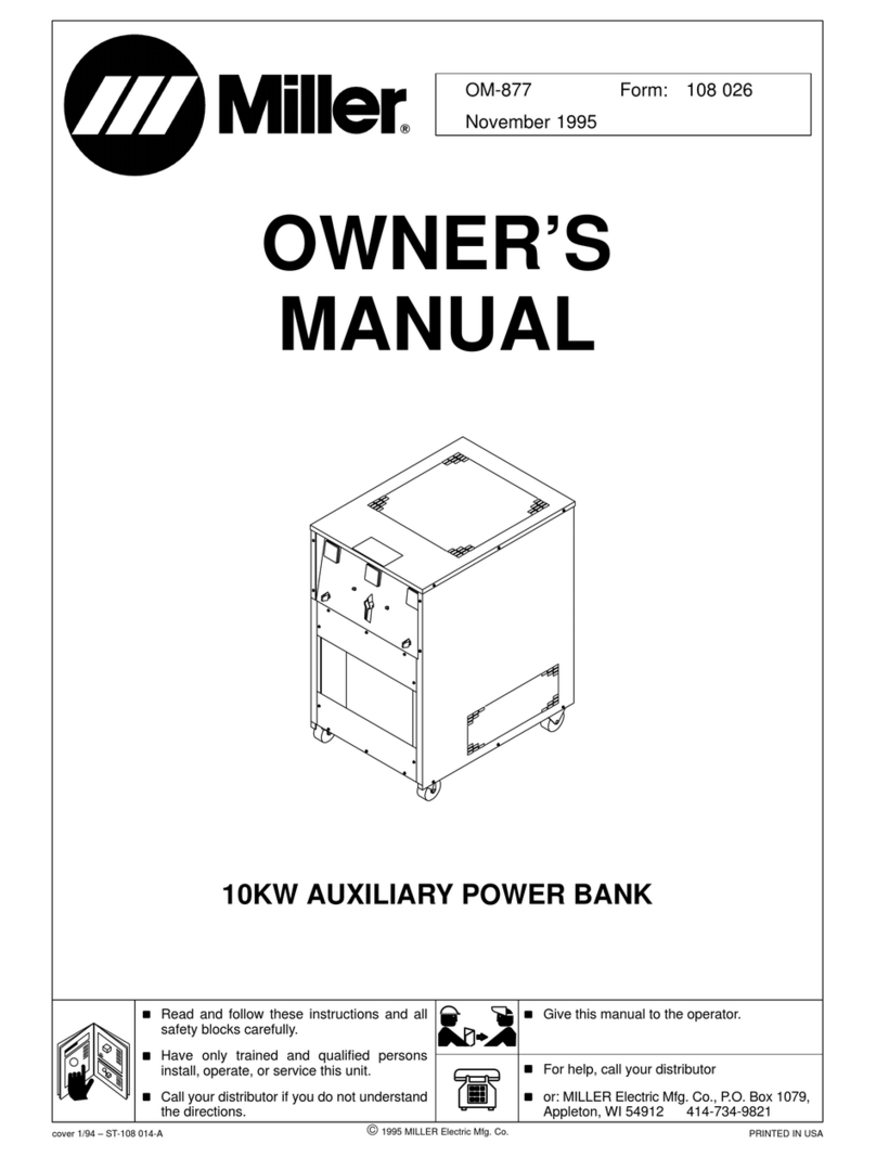 Miller Electric wire feeder User manual