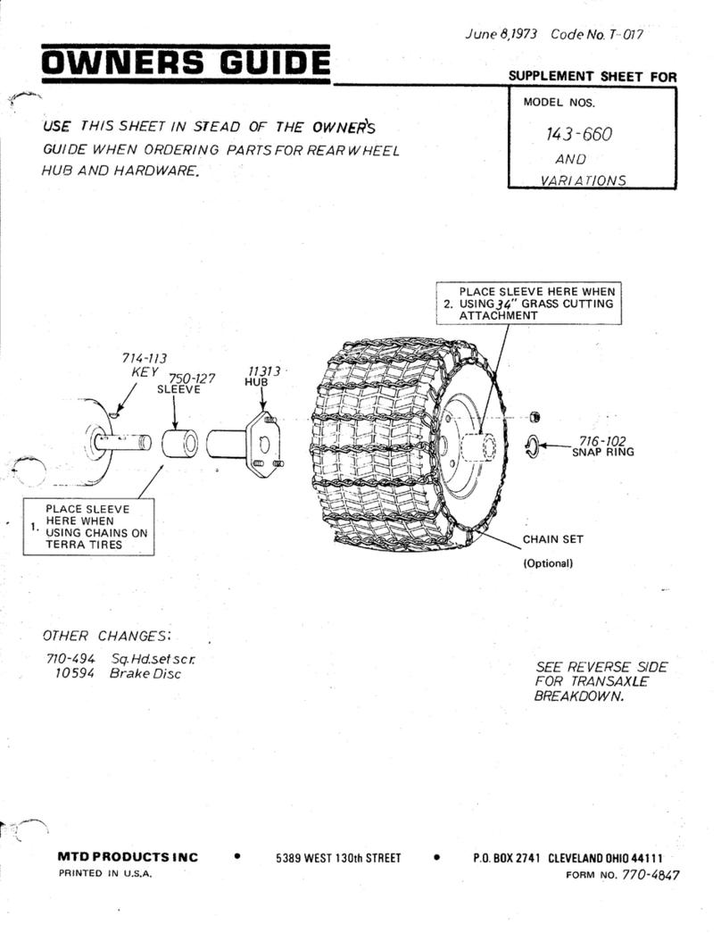 MTD 143-660 Owner's manual