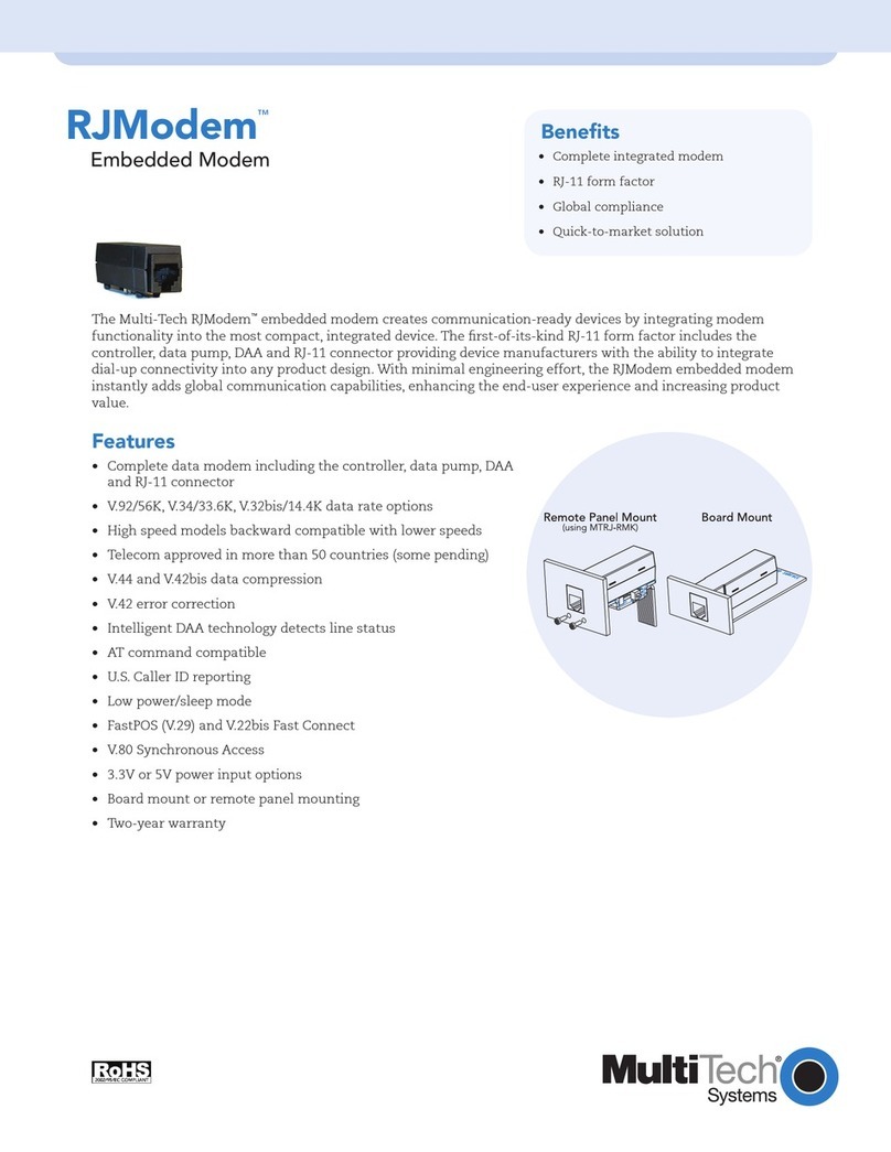 Multitech Embedded Modem User manual
