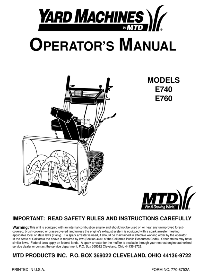 MTD E740 User manual