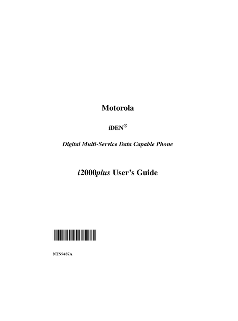 Motorola Nextel iDEN i2000plus User manual Motorola Nextel iDEN i2000plus User manual