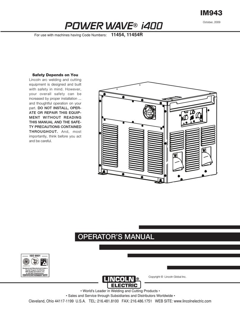 Lincoln Electric POWER WAVE I400 Operator's manual