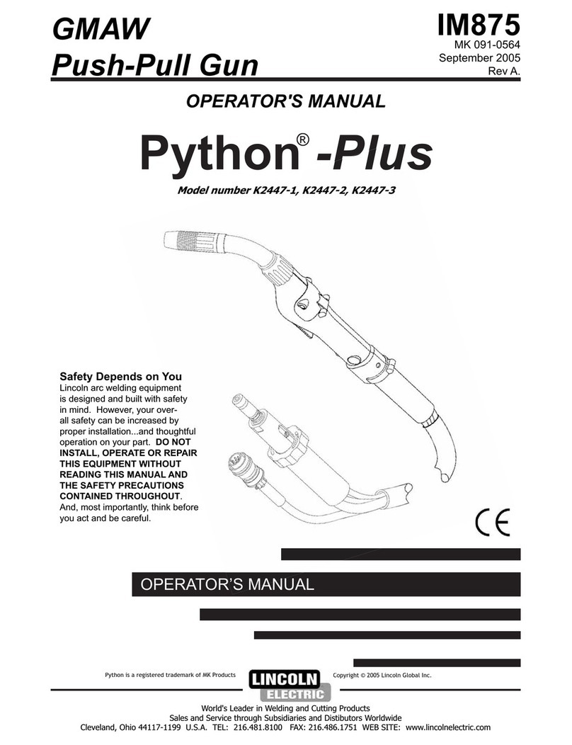 Lincoln Electric PYTHON-PLUS K2447-2 User manual