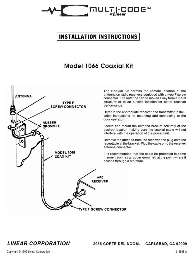 Linear Multi-Code 1066 User manual Linear Multi-Code 1066 User manual